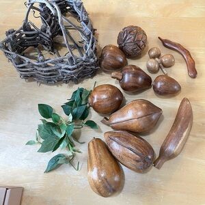 Wooden Decorative Fruit Set